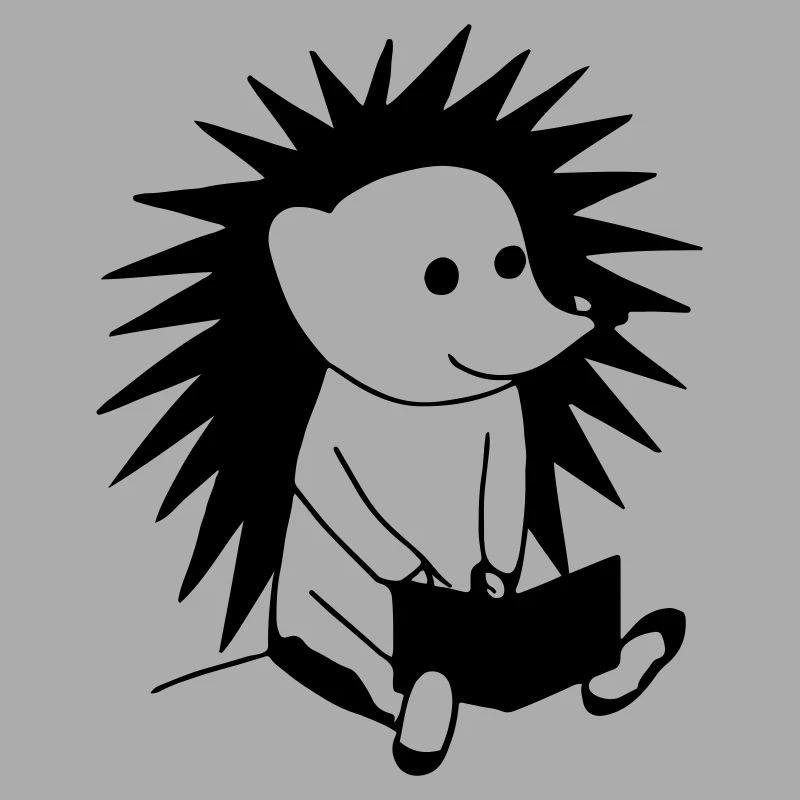 Igel liest Buch Illustration Geschenk