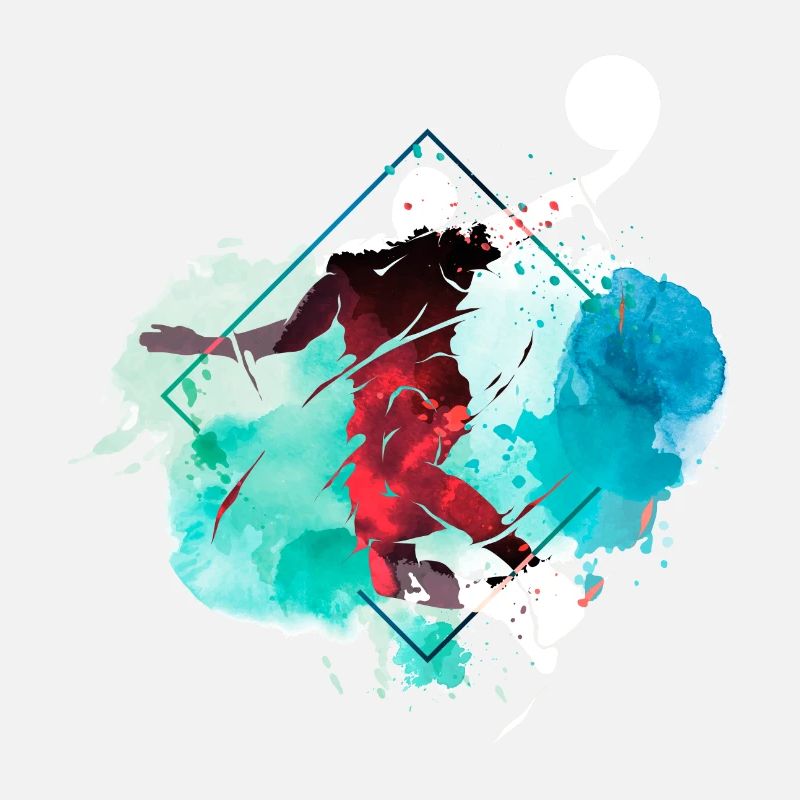 Basketteur Basketteur Dunking Splash Coloré