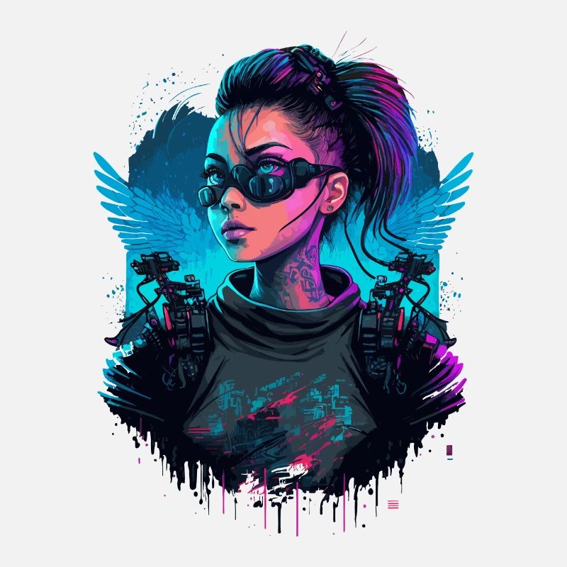Belle science-fiction Dame le simple présent