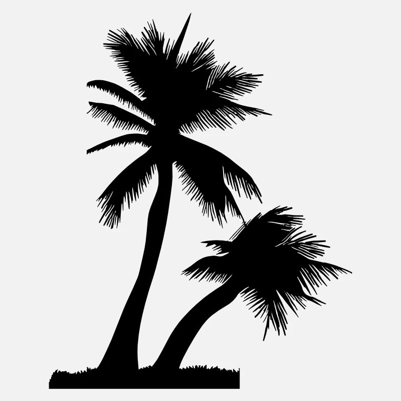 Tropical Beach Paradise Palm Sun Vector 3