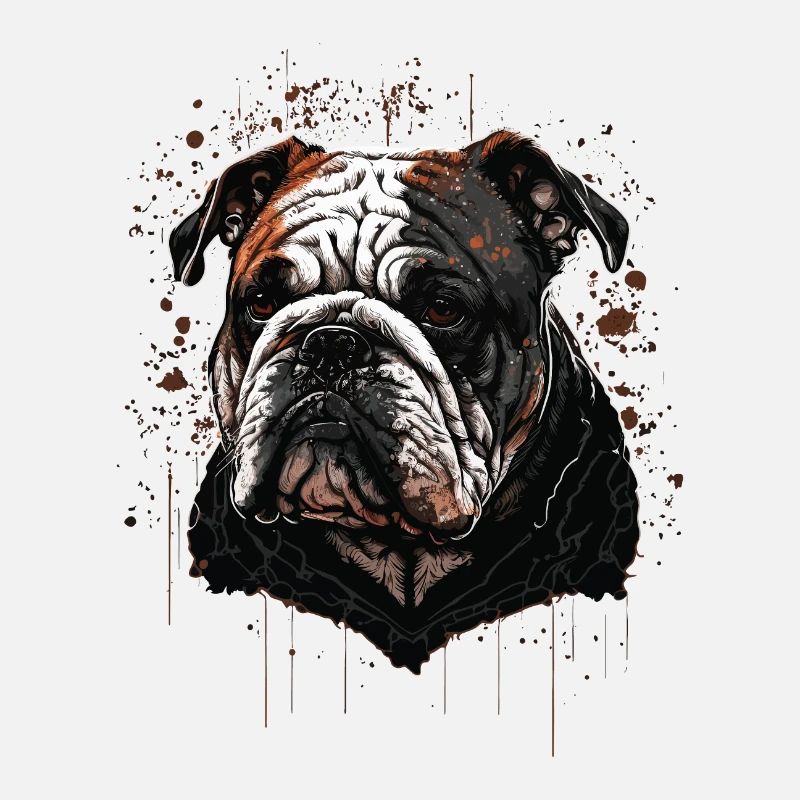 Black Bulldog Head