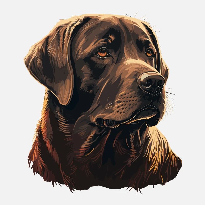 Labrador Retriever de couleur chocolat Pet