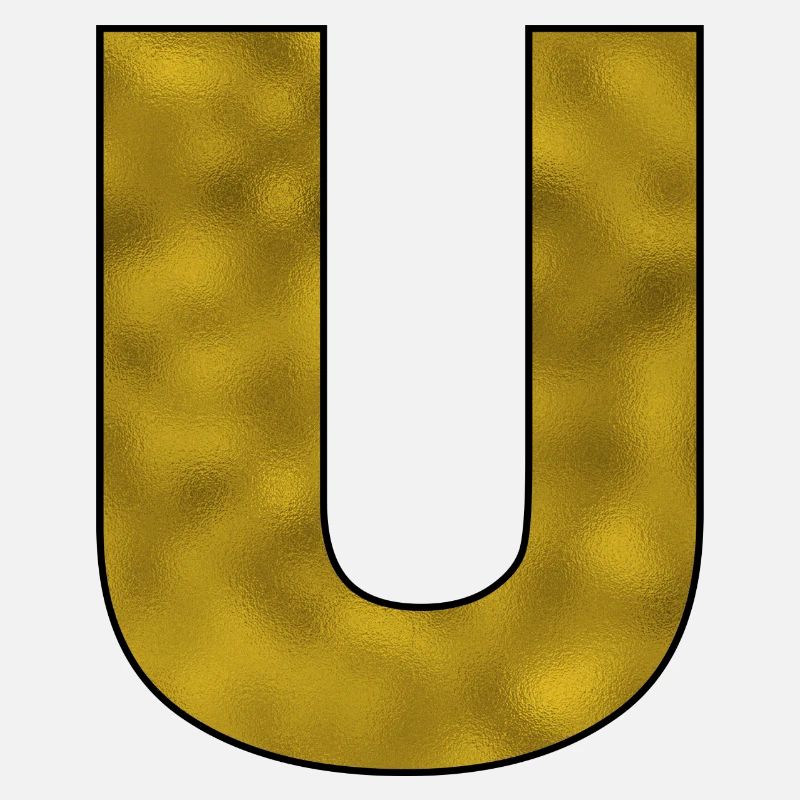 Lettre U Or