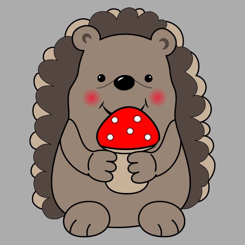 Hedgehog with toadstool