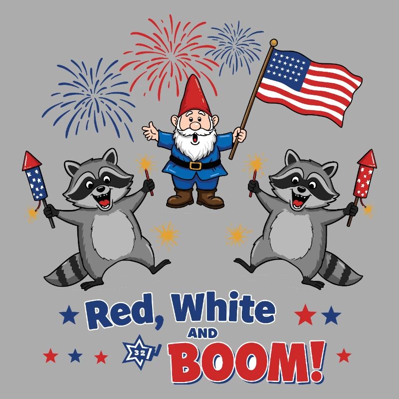 Raton laveur 4 juillet Feu d’artifice