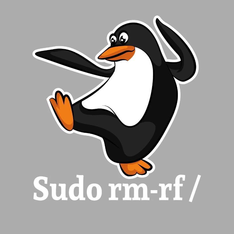 Tux Linux Penguin Sudo Rm Rf | Computer Geek Hack