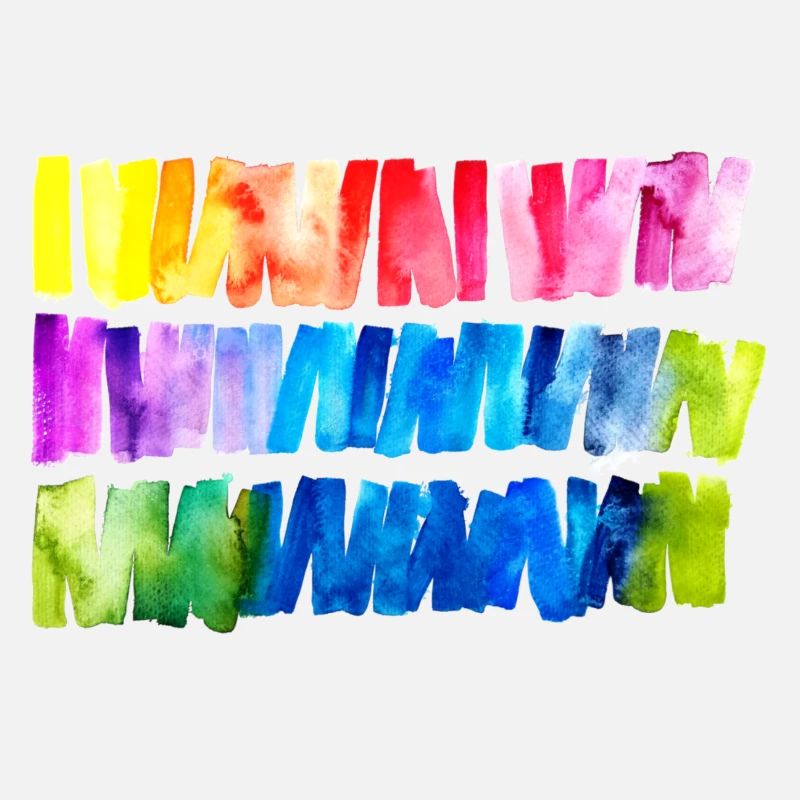 Bannière du drapeau arc-en-ciel aquarelle