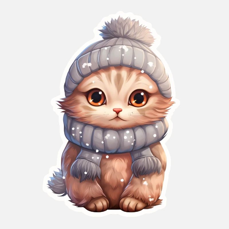 Süße Katze im Winter