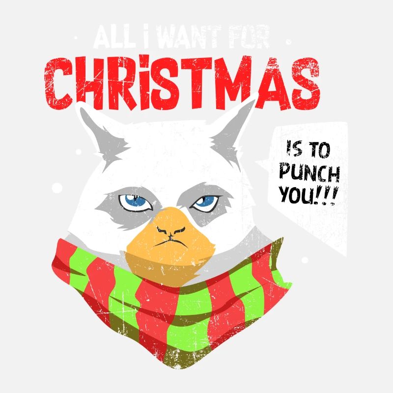Cadeau de chat du père Noël de vacances de Noël