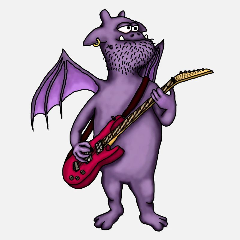 Kobold Gitarrist lila