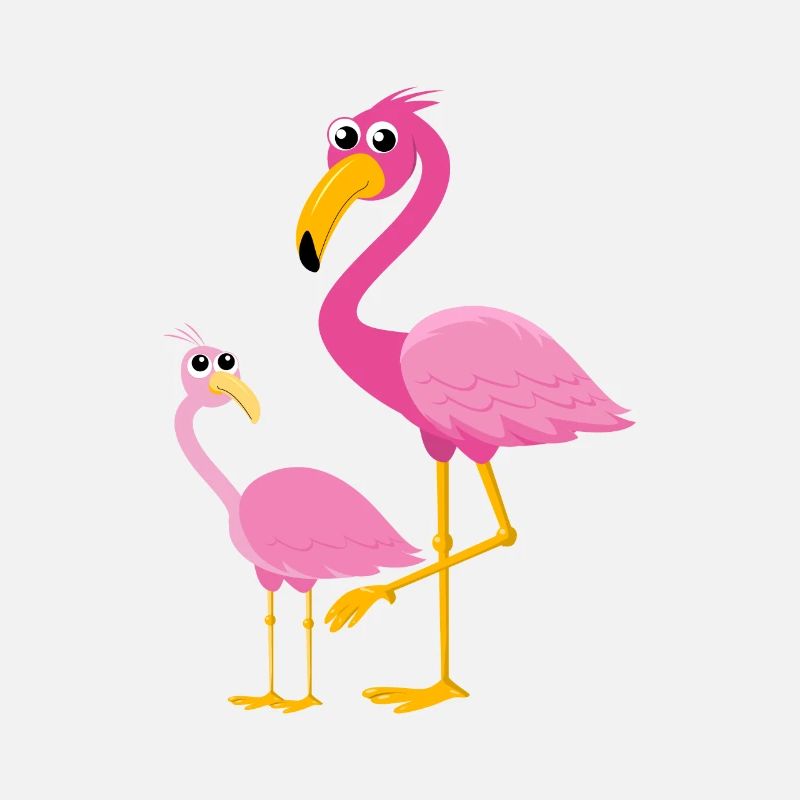 Flamingo mit Flamingobaby