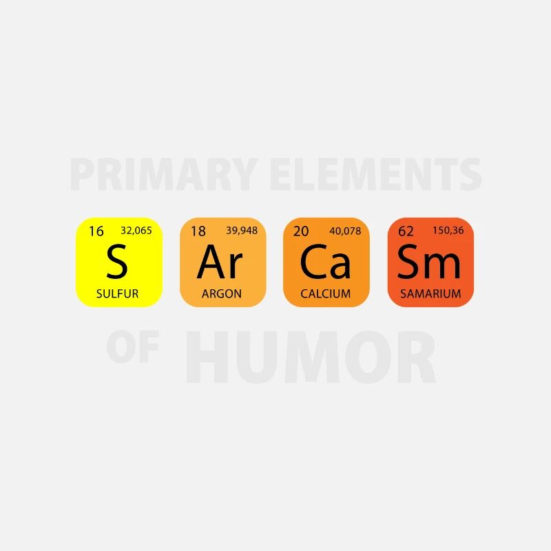 Chemise Science des éléments de sarcasme d'humour