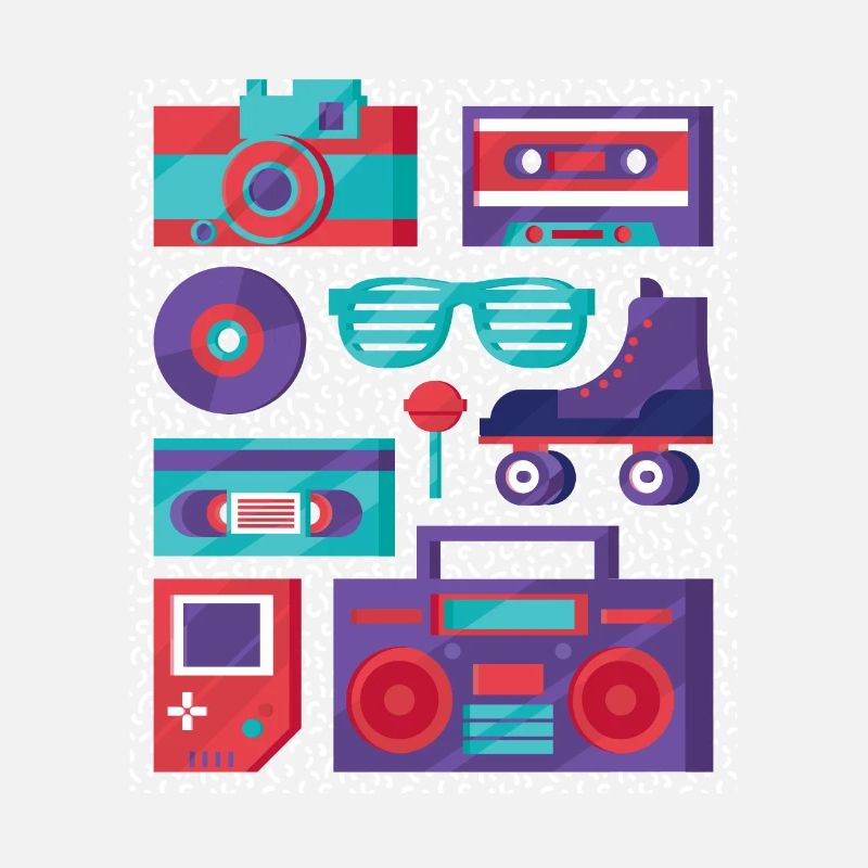 90s retro elements slogan party gift
