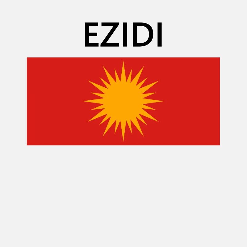 Drapeau ezidxan drapeau ezidi sur le dos