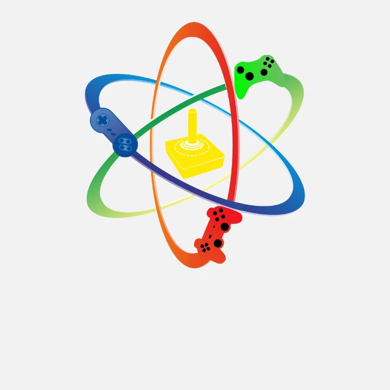 Gamer Atom Consoles Player Gaming Computer Shirt