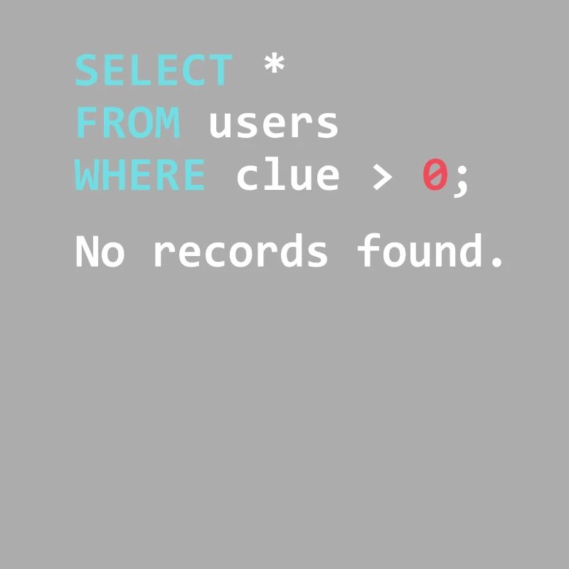 Funny Programmer Gift SQL Query
