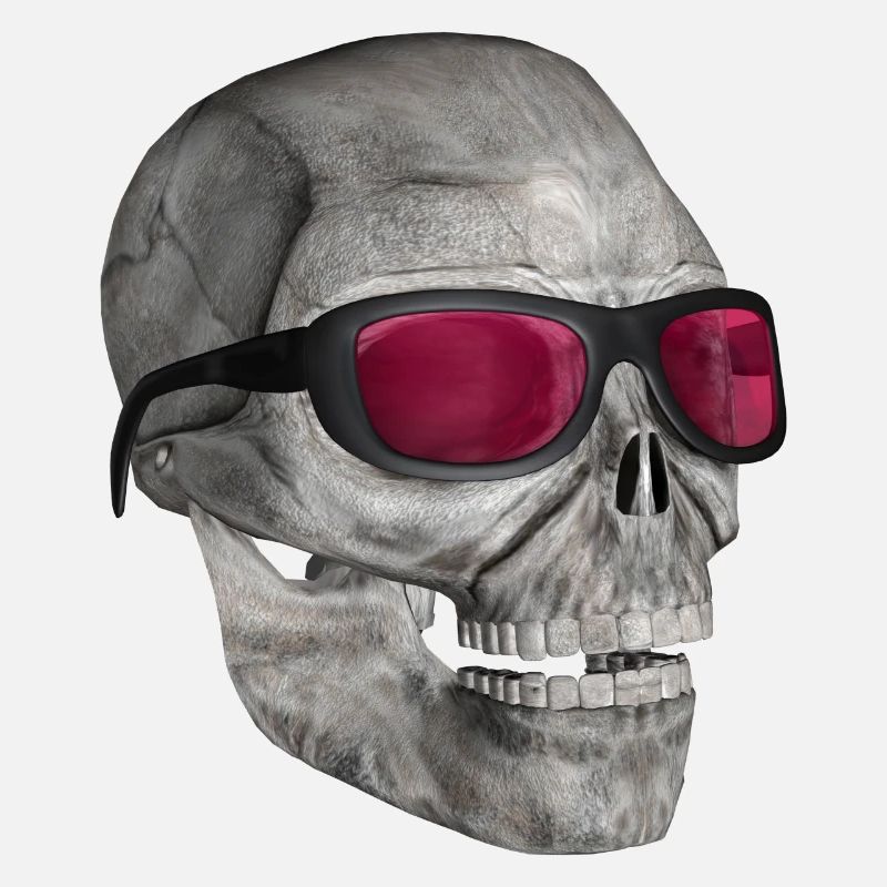 head with sunglasses