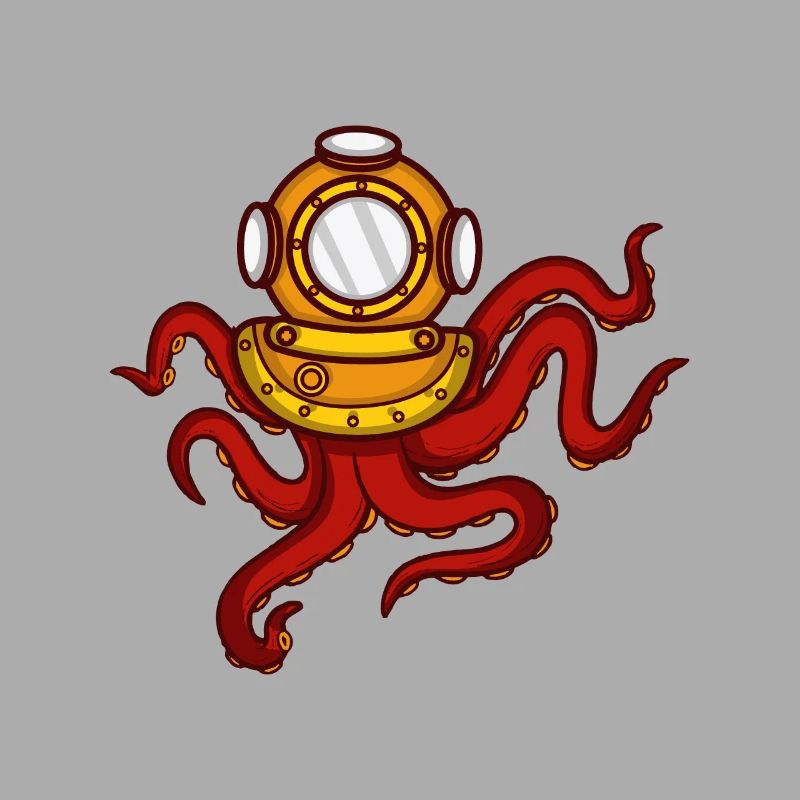 Deep Sea Octopus Deep Sea Diver oder Lehrer Gesche