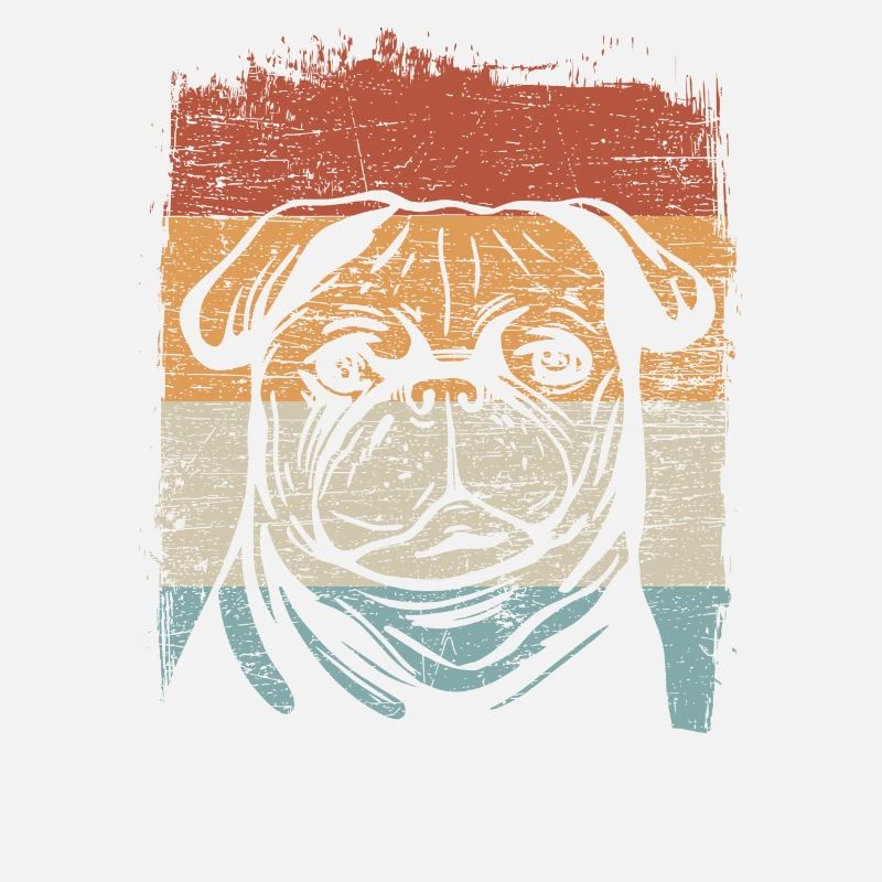 Pug Mops Retro