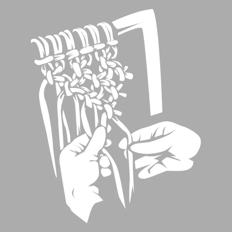 Macrame knotting technique