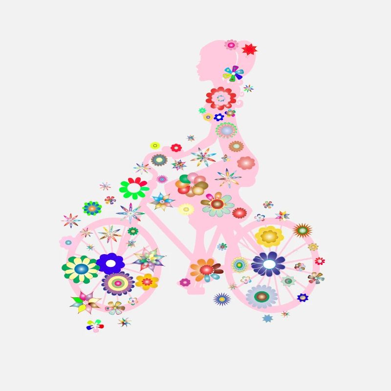 Vélo Pusteblume motif fleurs roue filles