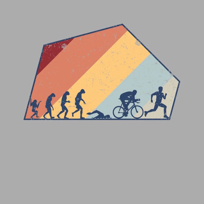 Triathlet Evolution Vintage Triathlon-Geschenkidee