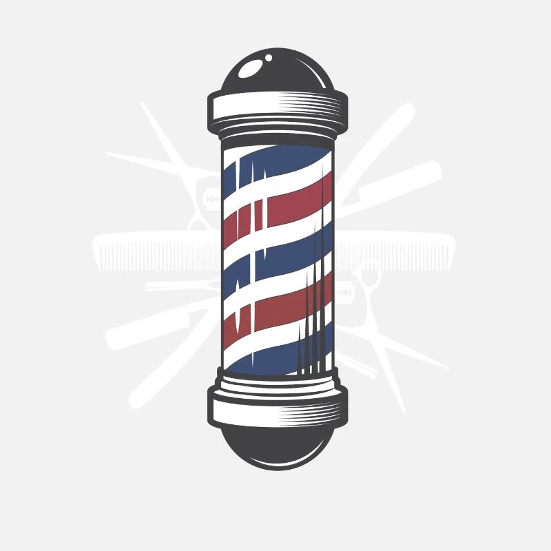 Coiffeur Barber Pole Set Ciseaux Hair Clipper Peigne