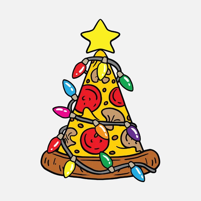 Pizza Christmas Tree Christmas Tree Lights Santa