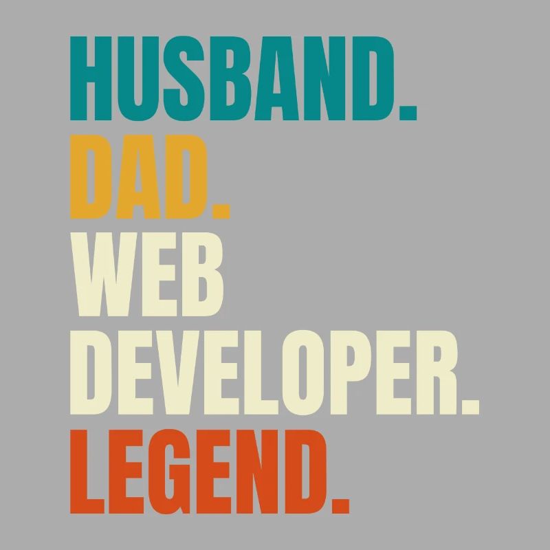 Husband Dad Web Developer Legend Retro