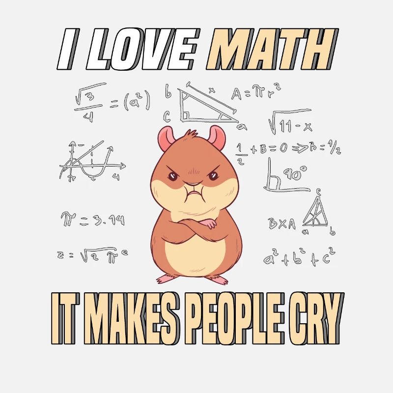 J'aime les maths hamster rongeur math génie professeur de mathématiques