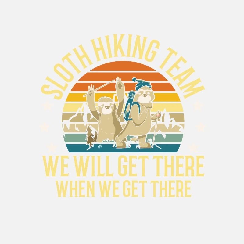Sloth Hiking Team We Will Get There Wander