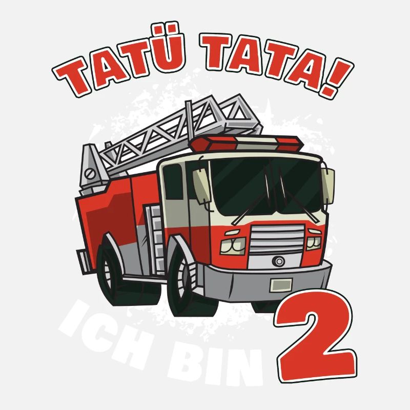 2. Geburtstag Feuerwehrwagen Junge Feuerwehrmann