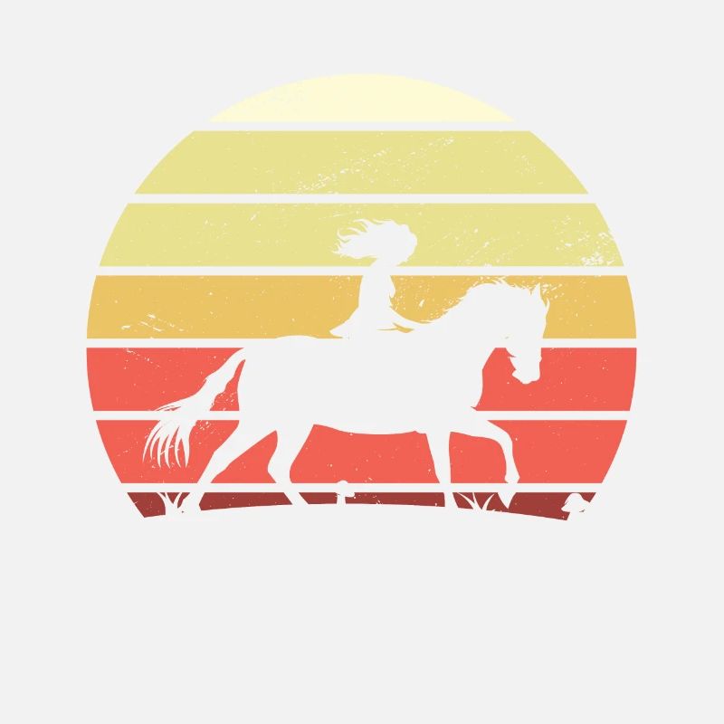 Rétro fille cheval