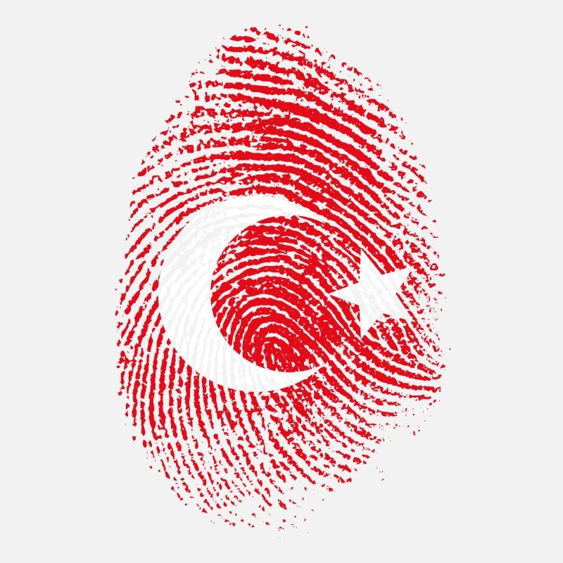 Turquie Drapeau des empreintes digitales turques