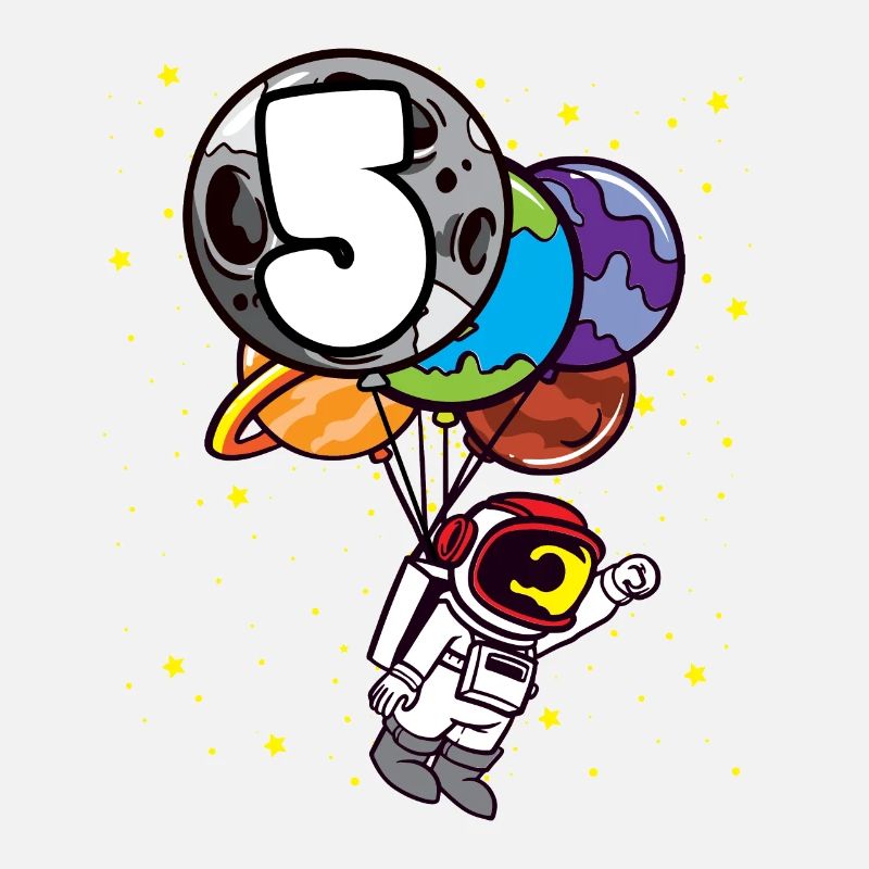 5 anniversaire astronaute 5 ans planètes spatiales