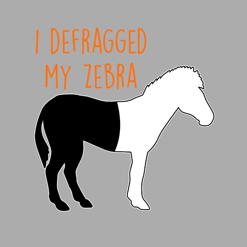 Defragmentiertes Zebra Informatiker Witz Coder