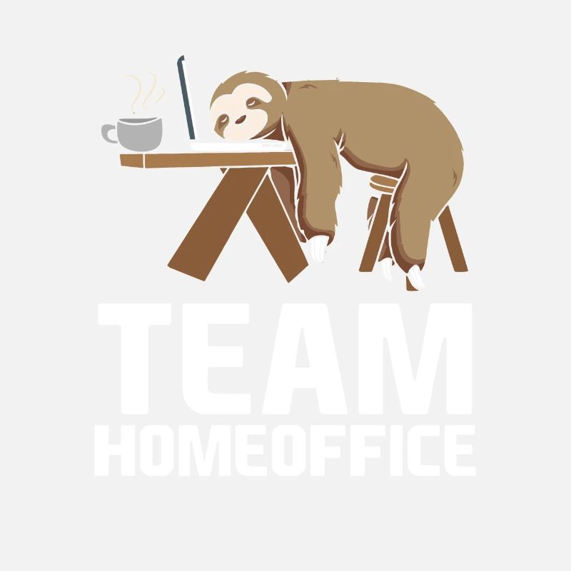 Team Home Office Sleeping Sloth Funny Lazy Sloth