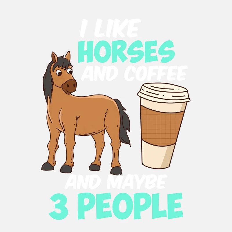 Drôle de cavalier disant riding coffee