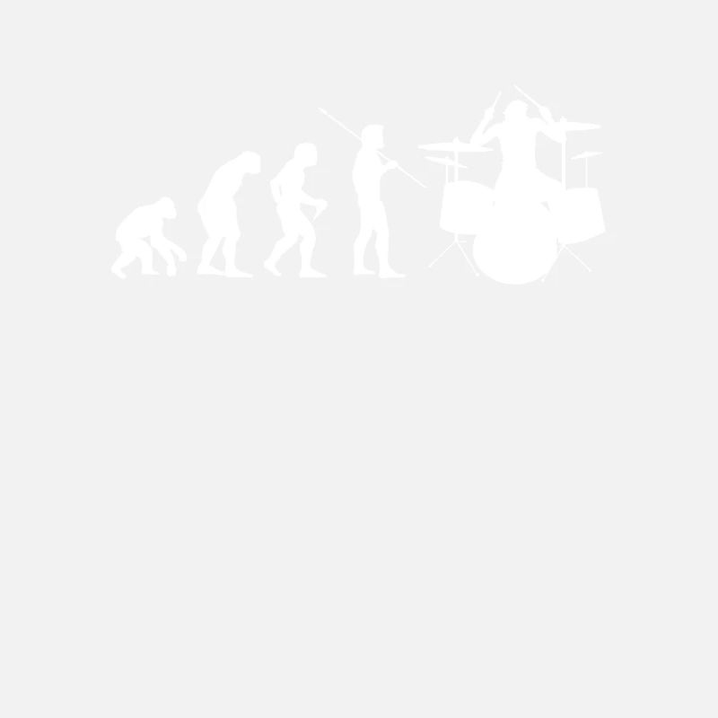 Human Evolution Drum Musiker Schlagzeuger