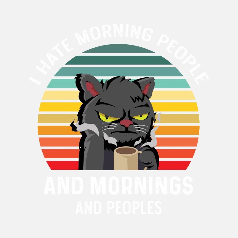 I Hate People and Morning Katze mit Kaffee