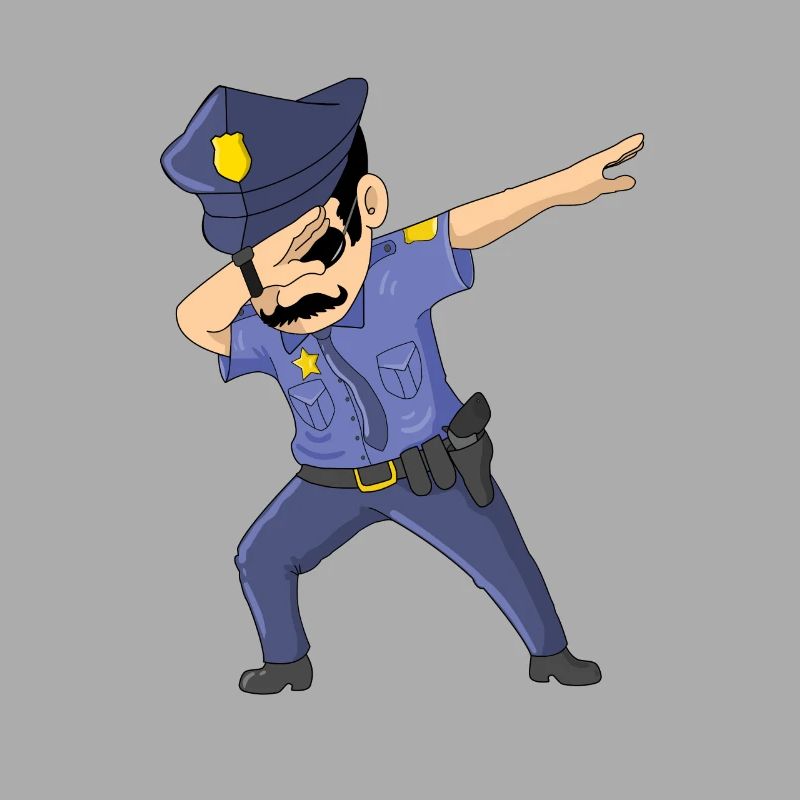 Dabbing Future Policeman Dab Dance Dabbing Cop
