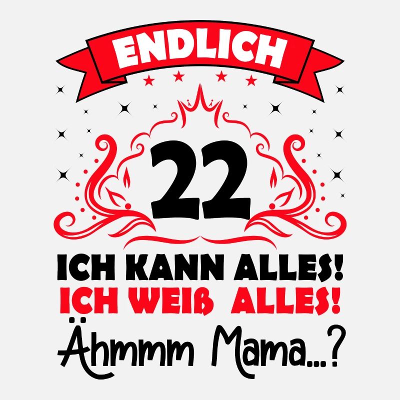 22 Geburtstag Mädchen Junge Fun Geschenk lustig
