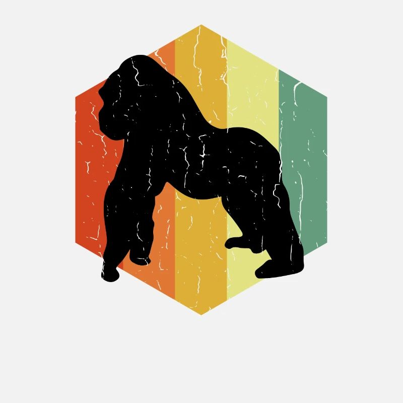 Distressed Gorilla Gorille Hexagon
