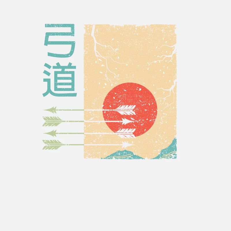 Retro Japanisch Bogenschießen Kyudo Bogen & Pfeil
