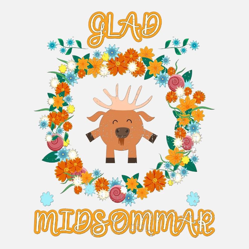 Midsommar Suède Moose Flowers Cadeau d’été