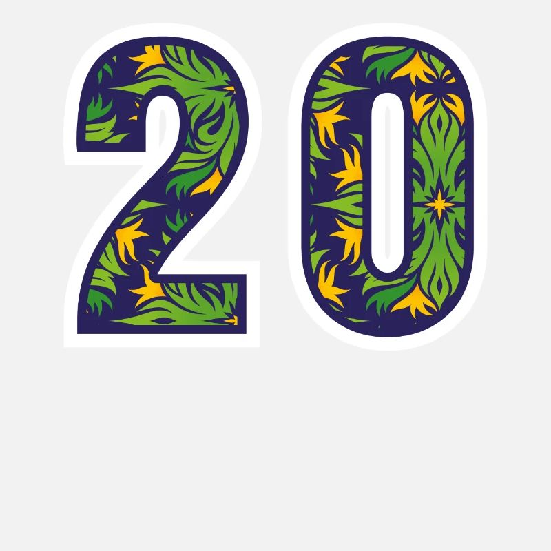20 Number Green