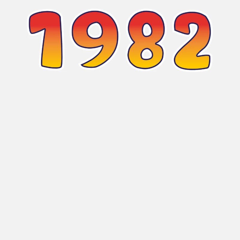 1982 Lucky Year In Orange - Yellow Design