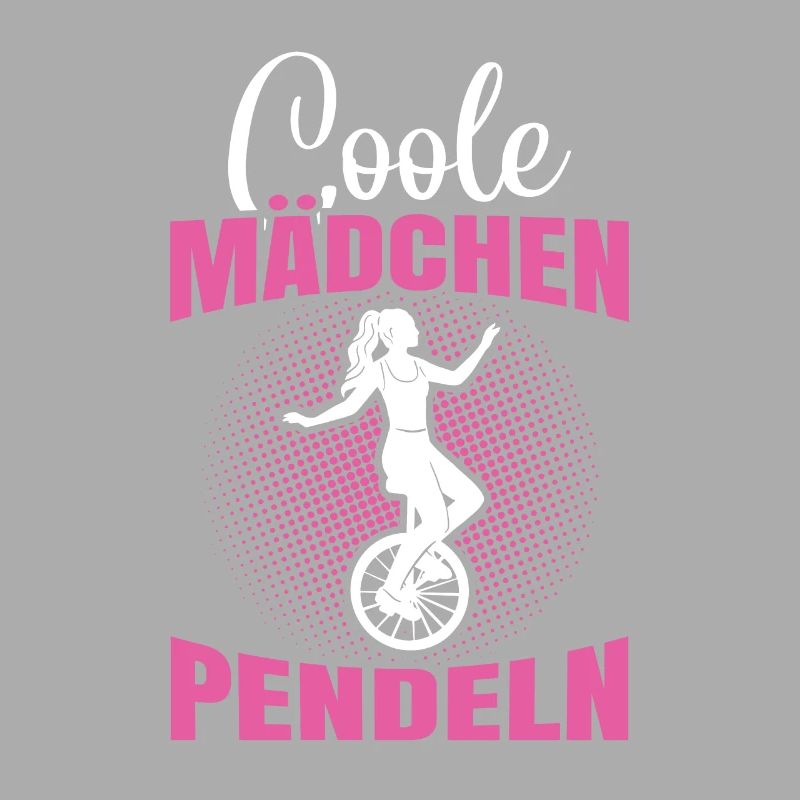 Coole Mädchen pendeln Einradfahrer Mädchen Einrad
