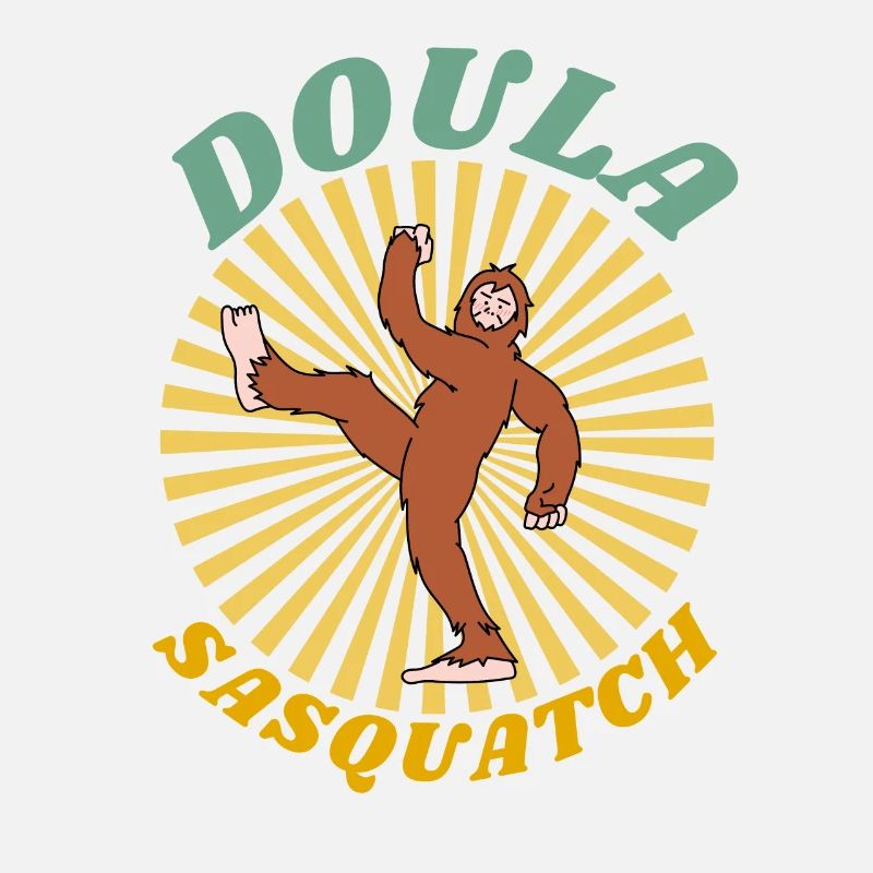Arbeitstrainer Geburtstrainer Doula Squad Sasquatch
