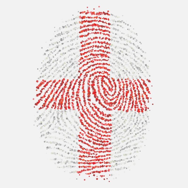 Angleterre Anglais Anglais Anglais Empreinte digitale Flag